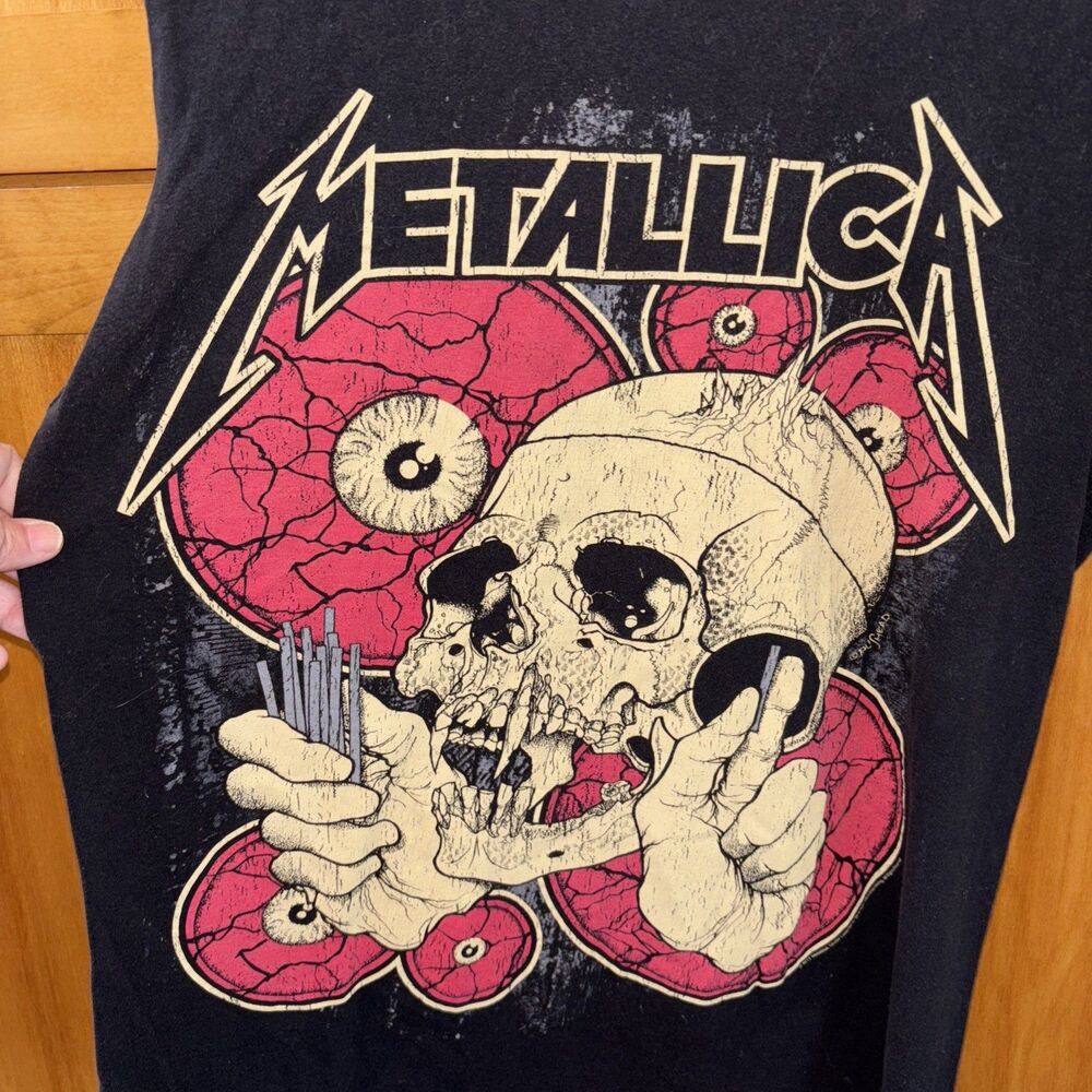 Tultex Metallica T Shirt Skull Graphic Design Heavy Metal Band Tee S Cotton - Picture 6 of 9